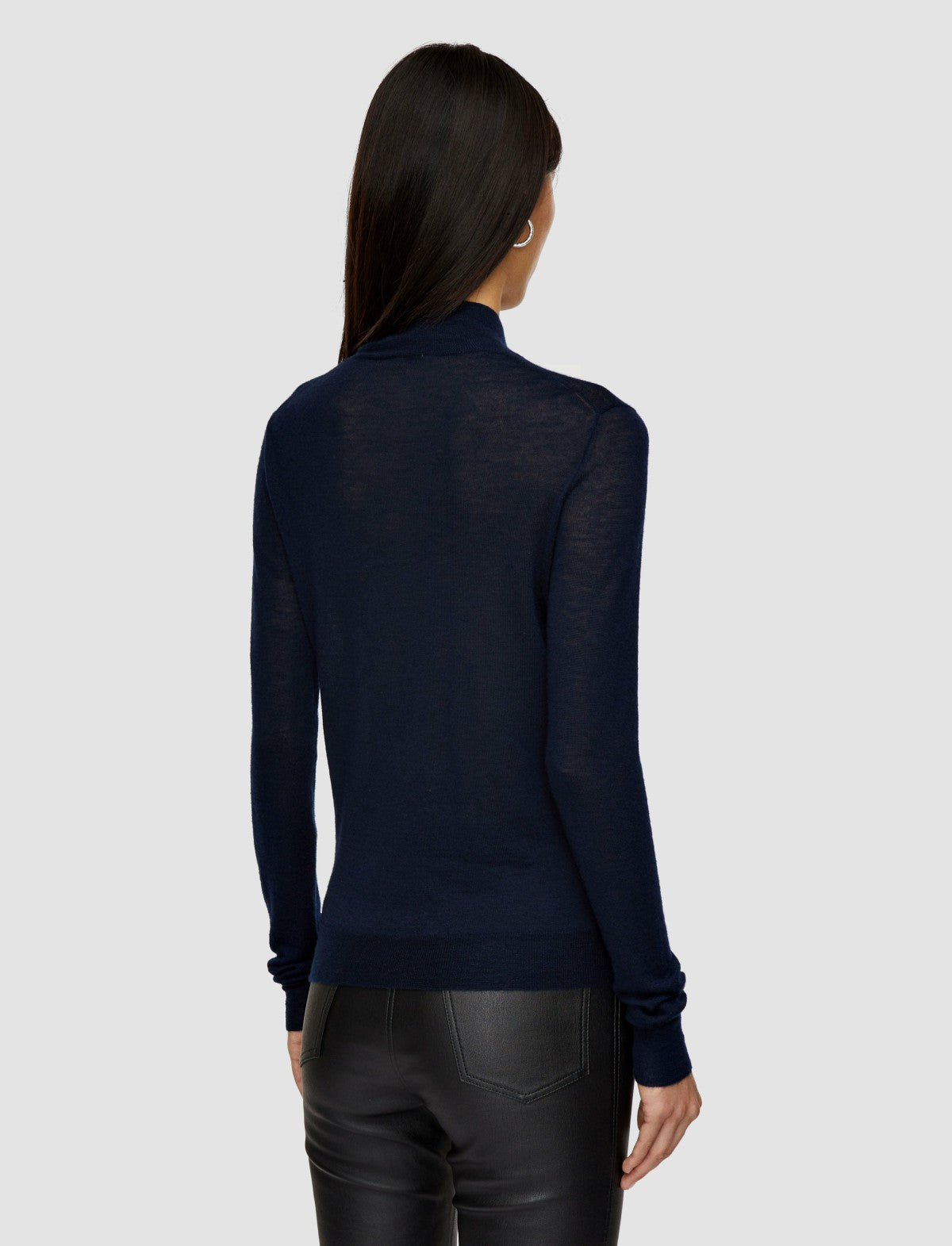 JOSEPH Fashion Women Cashair High Neck Jumper Navy