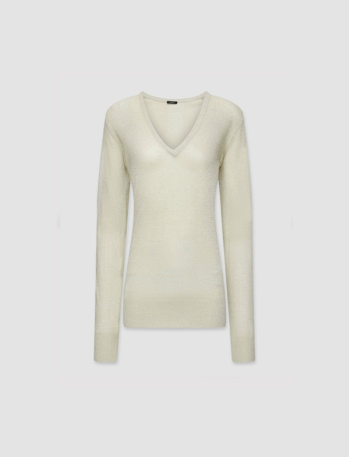 JOSEPH Fashion Women Lurex V Neck Jumper Ivory