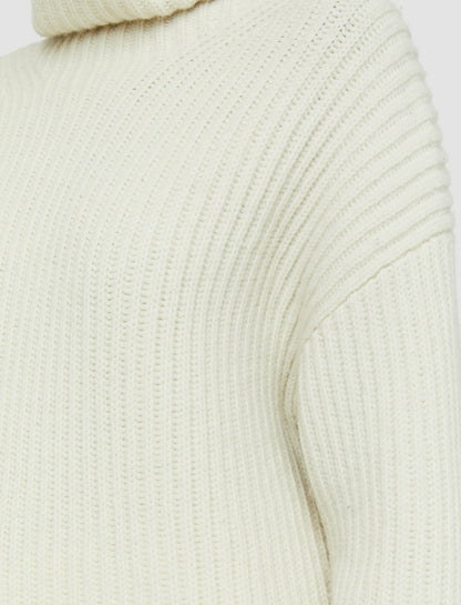 JOSEPH Fashion Women Cardigan Stitch High Neck Jumper Ivory
