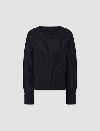 JOSEPH Fashion Women Cardigan Stitch Jumper Navy