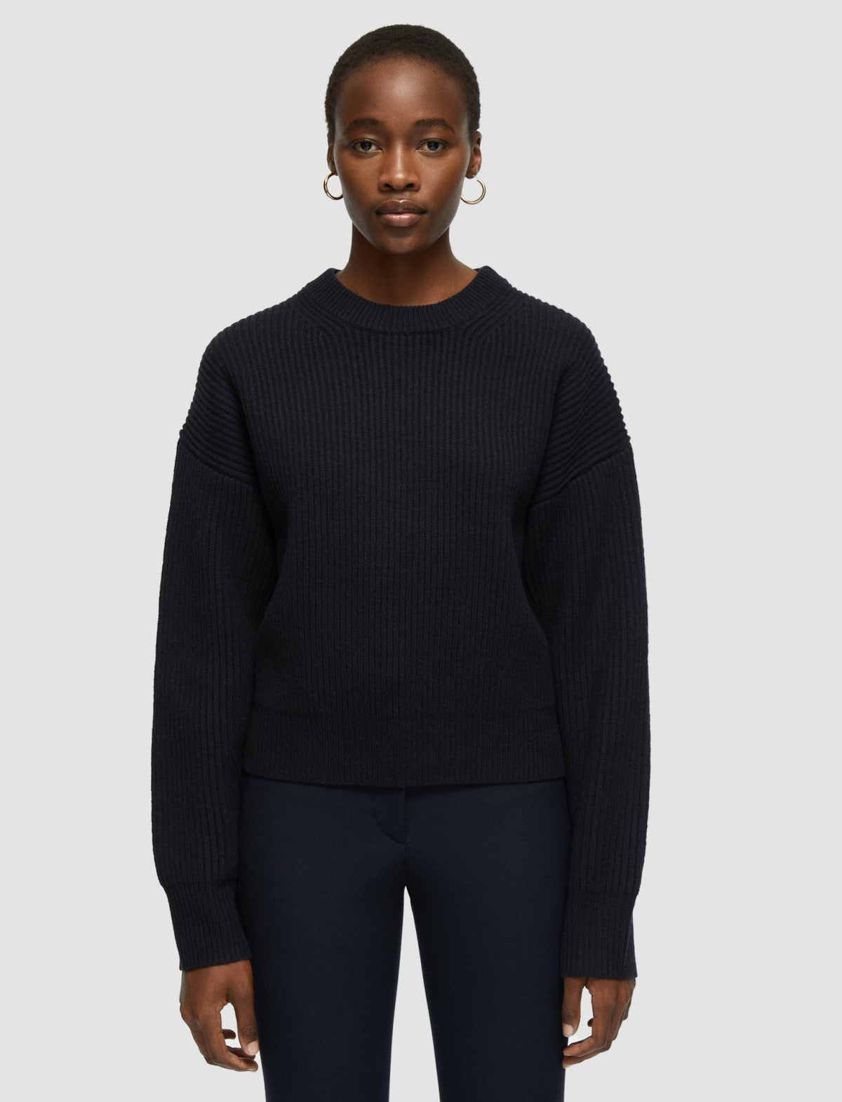 JOSEPH Fashion Women Cardigan Stitch Jumper Navy