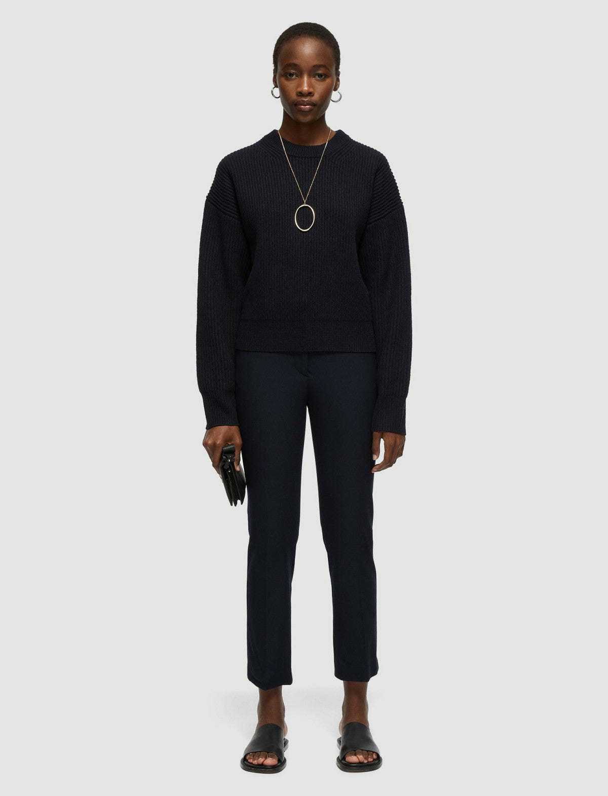 JOSEPH Fashion Women Cardigan Stitch Jumper Navy