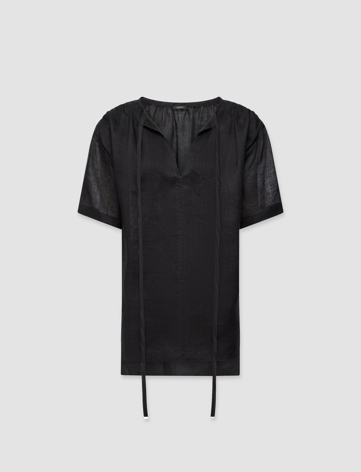 JOSEPH Fashion Women Ramie Voile Birna Top Black