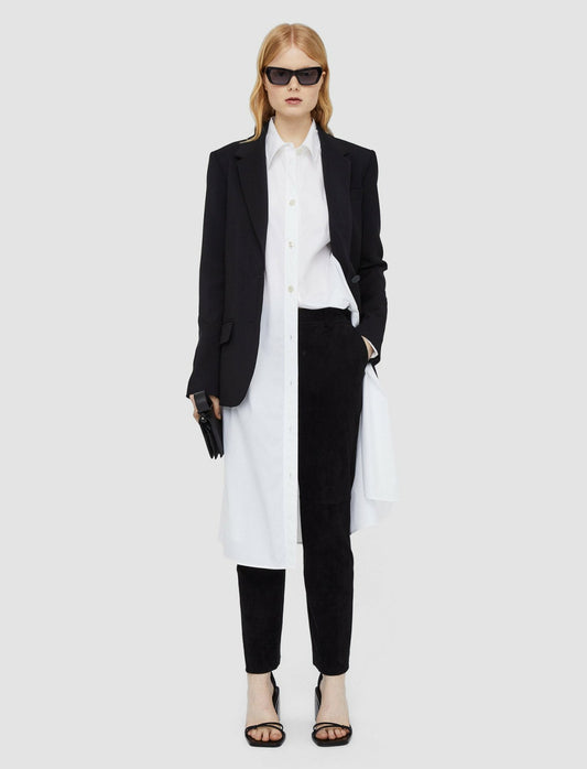 JOSEPH Fashion Women Suede Stretch Coleman Trousers Black