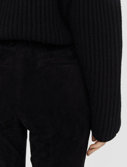 JOSEPH Fashion Women Suede Stretch Coleman Trousers Black