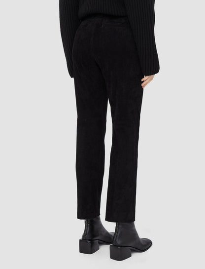 JOSEPH Fashion Women Suede Stretch Coleman Trousers Black