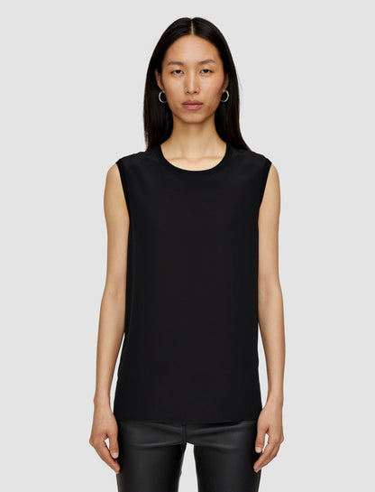 JOSEPH Fashion Women Silk Crepe de Soie Bley Blouse Black