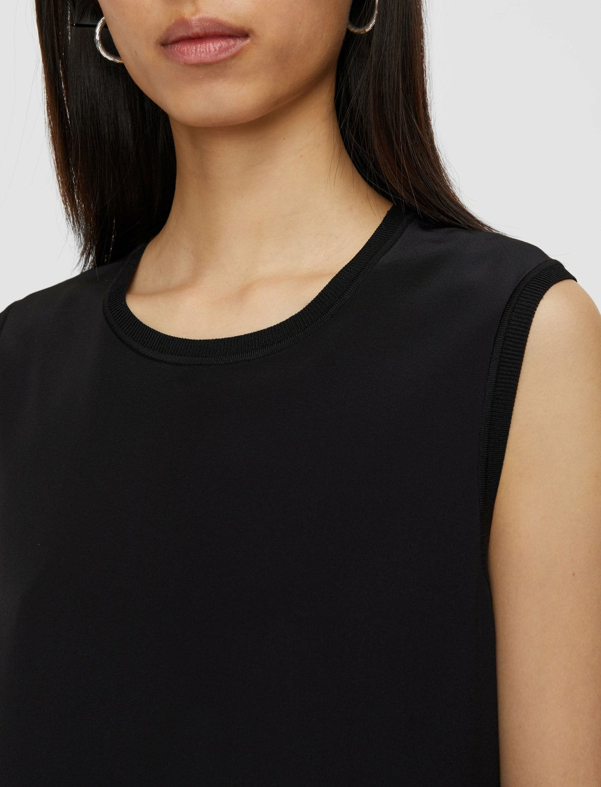 JOSEPH Fashion Women Silk Crepe de Soie Bley Blouse Black