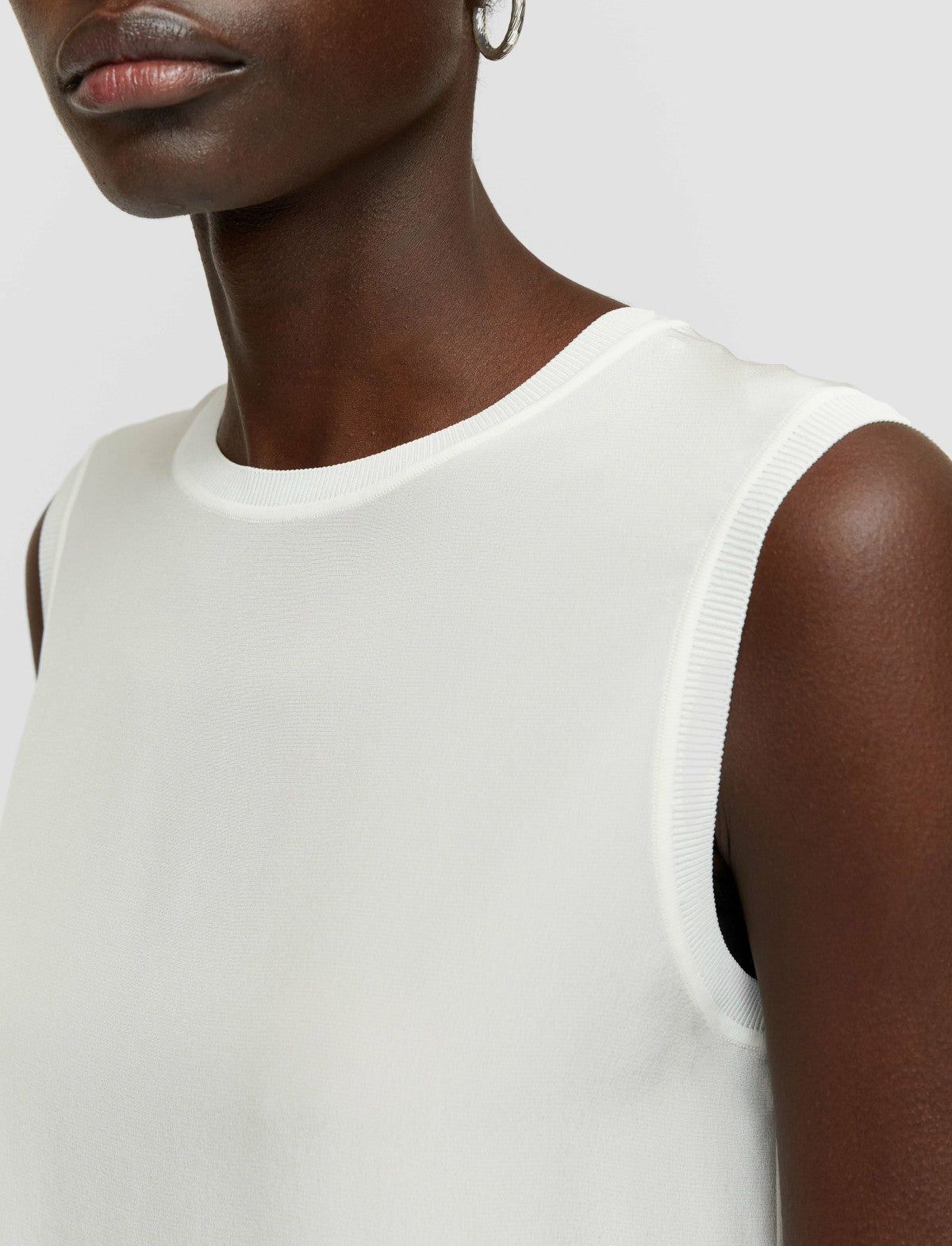 JOSEPH Fashion Women Silk Crepe de Soie Bley Blouse Ivory