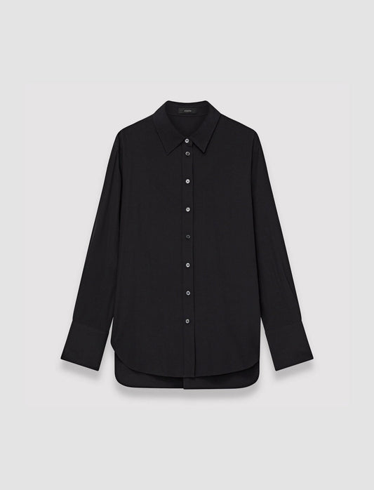JOSEPH Fashion Women Joe Silk Crepe de Chine Blouse Black