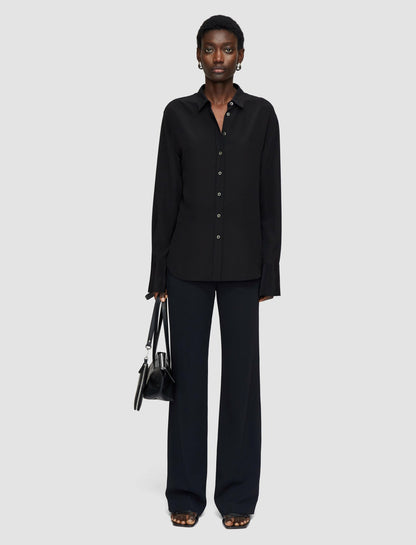 JOSEPH Fashion Women Joe Silk Crepe de Chine Blouse Black