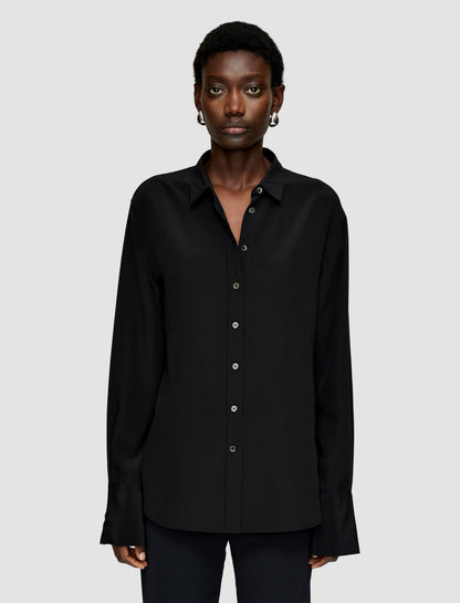 JOSEPH Fashion Women Joe Silk Crepe de Chine Blouse Black