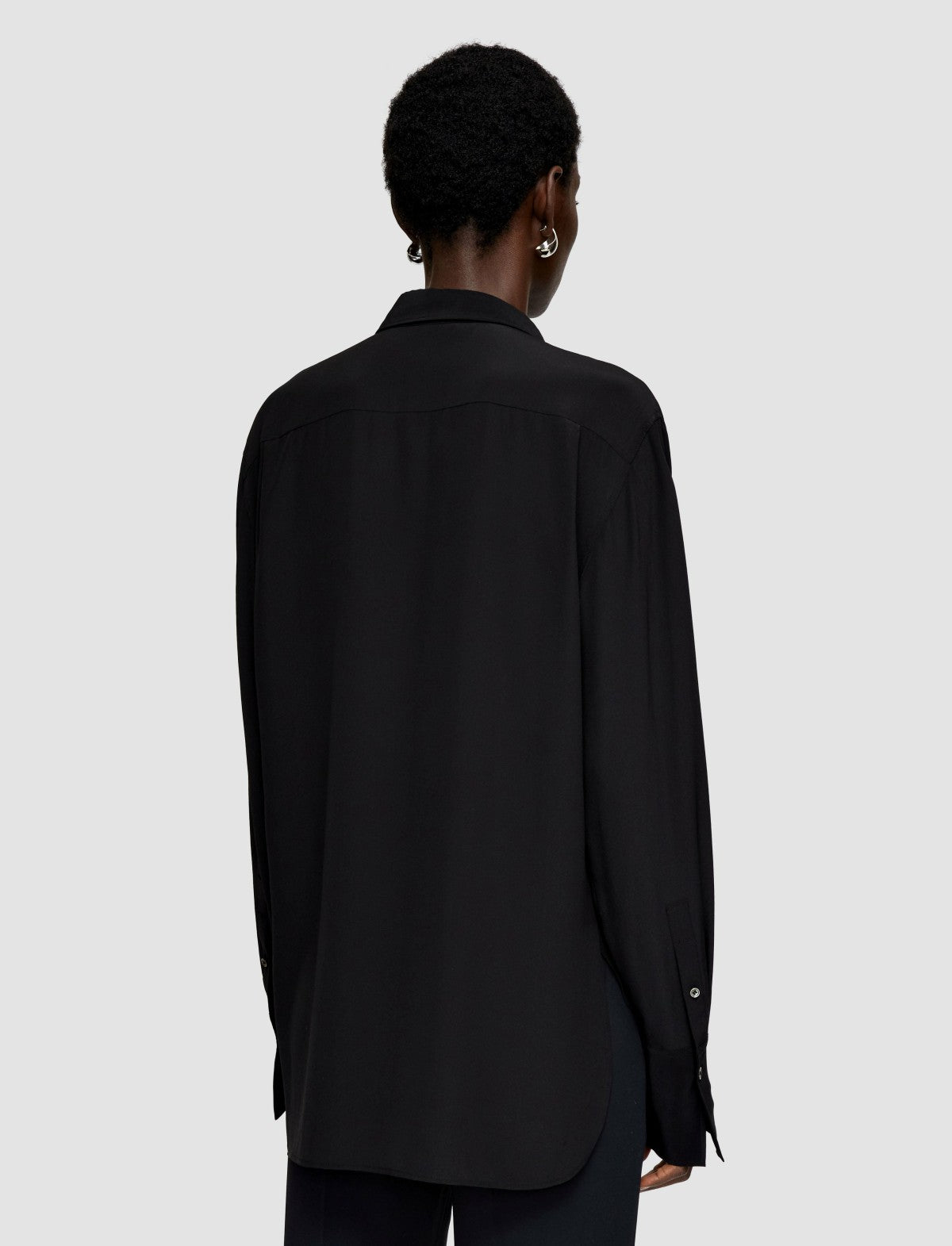 JOSEPH Fashion Women Joe Silk Crepe de Chine Blouse Black