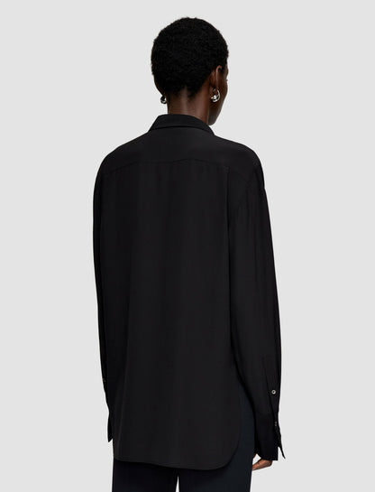 JOSEPH Fashion Women Joe Silk Crepe de Chine Blouse Black