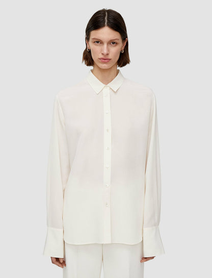 JOSEPH Fashion Women Joe Silk Crepe de Chine Blouse Ivory
