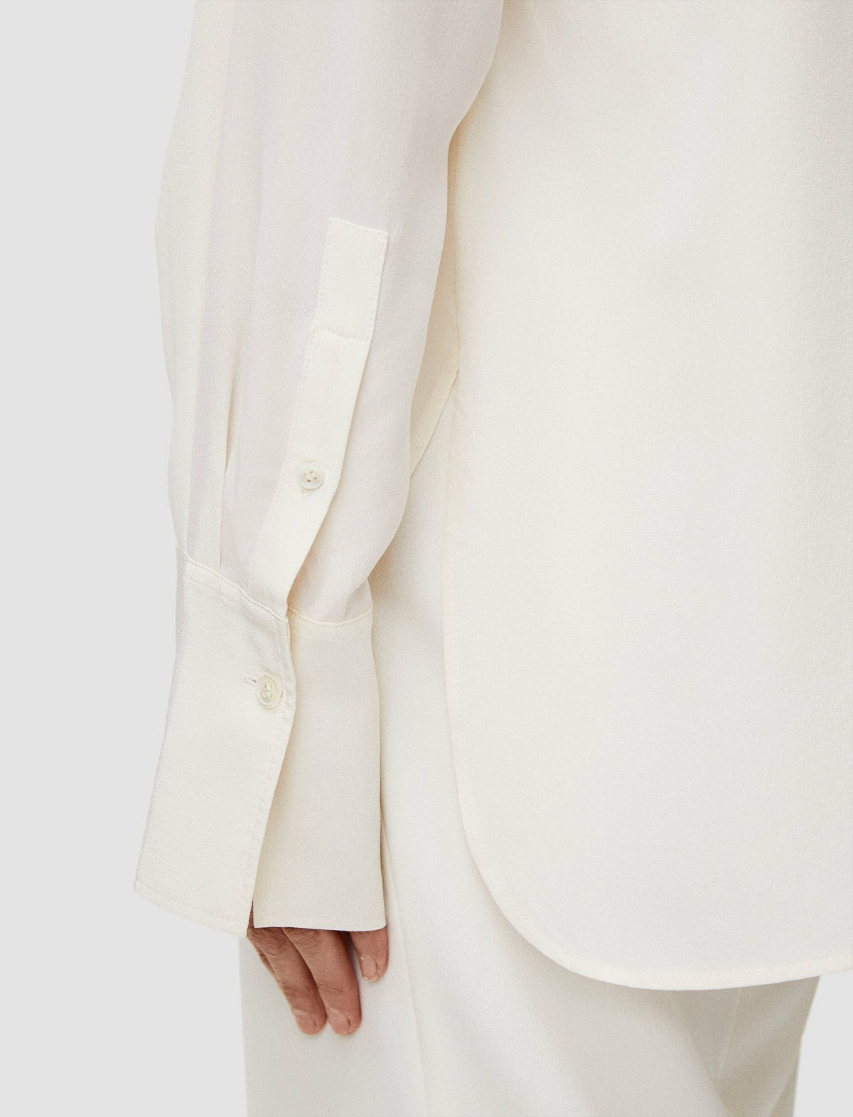 JOSEPH Fashion Women Joe Silk Crepe de Chine Blouse Ivory
