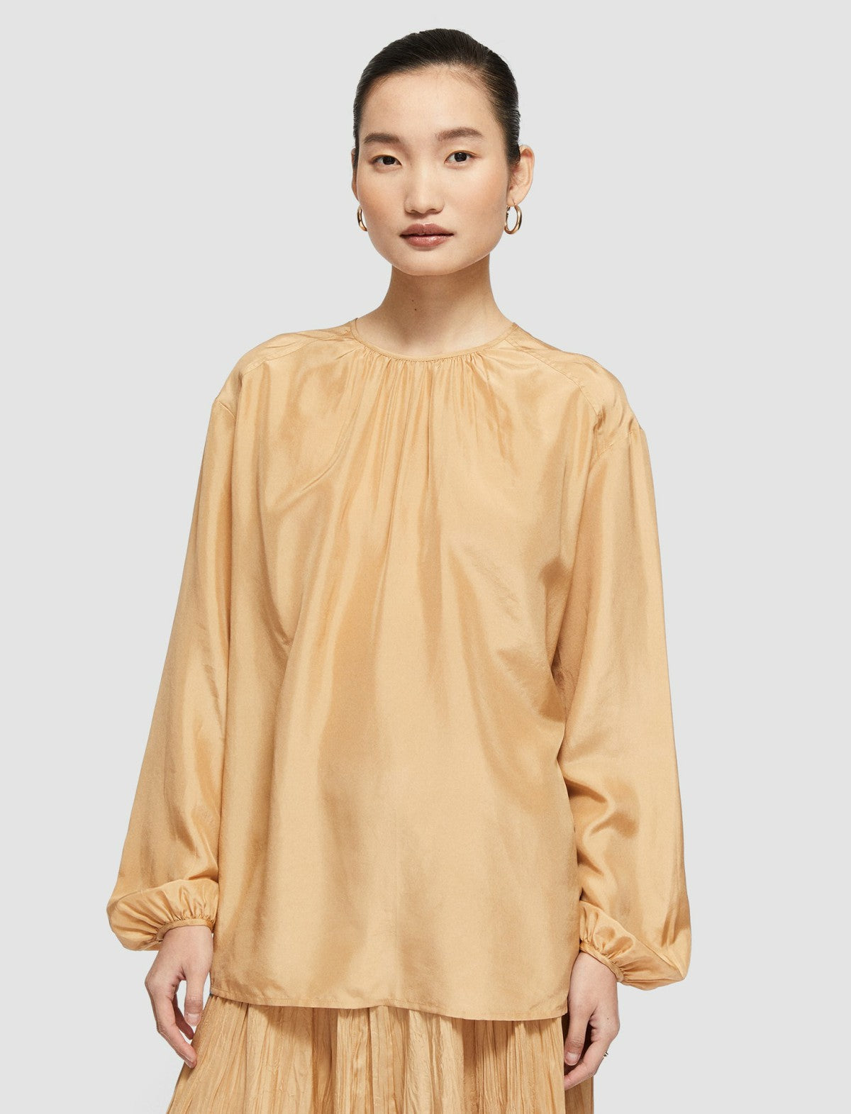 JOSEPH Fashion Women Habotai Belina Top Fawn