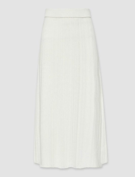 JOSEPH Fashion Women Satiny Rib Skirt Ivory