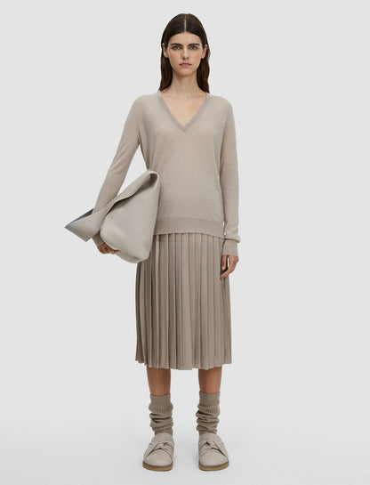 JOSEPH Fashion Women Cashair V Neck Jumper Cobble Stone
