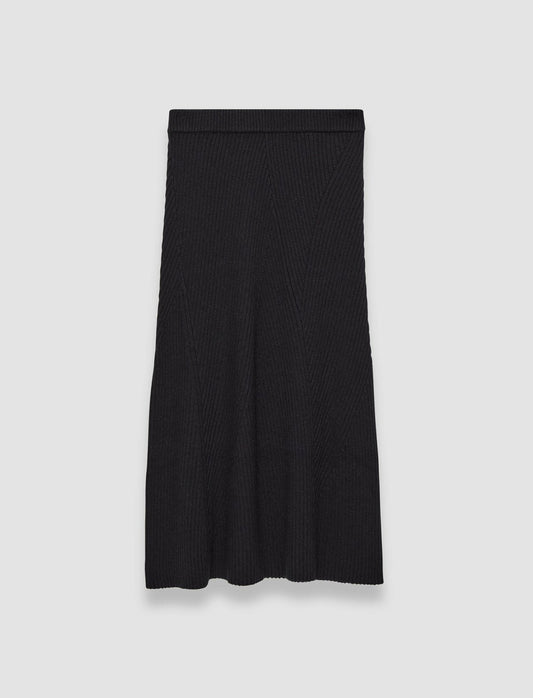 JOSEPH Fashion Women Luxe Cardigan Stitch Skirt Black