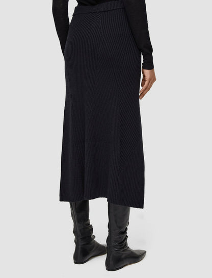 JOSEPH Fashion Women Luxe Cardigan Stitch Skirt Black