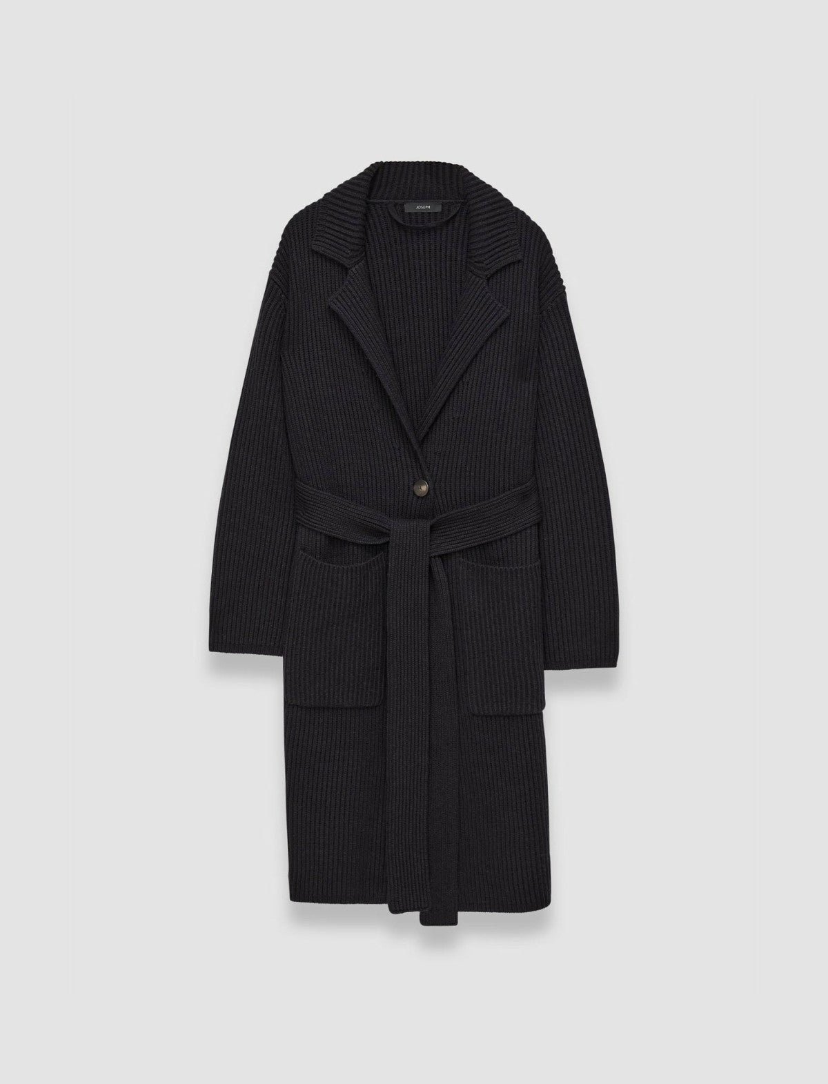 JOSEPH Fashion Women Luxe Cardigan Stitch Coat Black