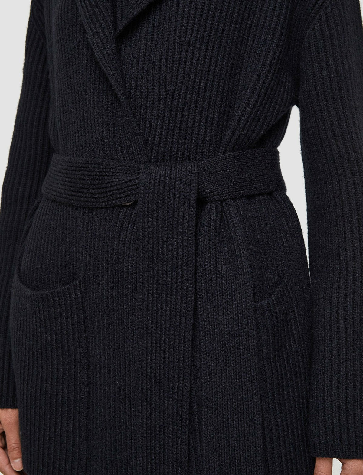 JOSEPH Fashion Women Luxe Cardigan Stitch Coat Black