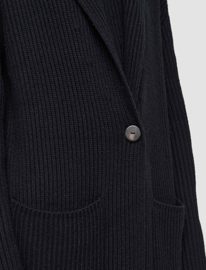 JOSEPH Fashion Women Luxe Cardigan Stitch Coat Black