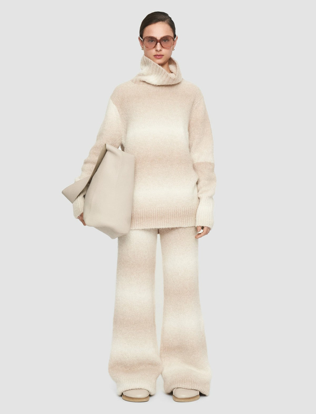 JOSEPH Fashion Women Printed Knit Trousers Ivory