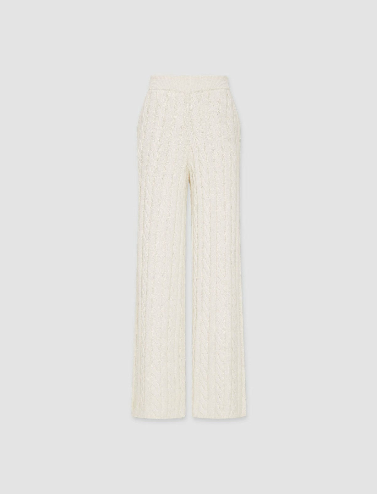JOSEPH Fashion Women Light Cable Knit Trousers Ivory