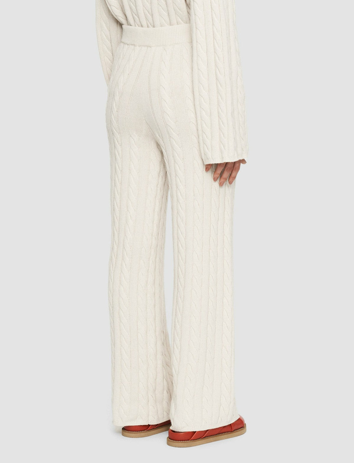 JOSEPH Fashion Women Light Cable Knit Trousers Ivory