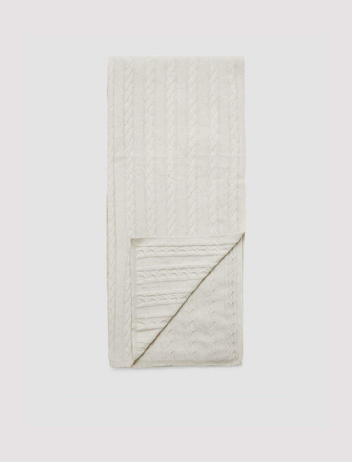 JOSEPH Fashion Women Light Cable Knit Scarf Ivory