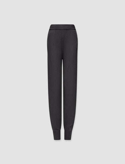 JOSEPH Fashion Women Silk Cashmere Loungewear Trousers Dark Grey