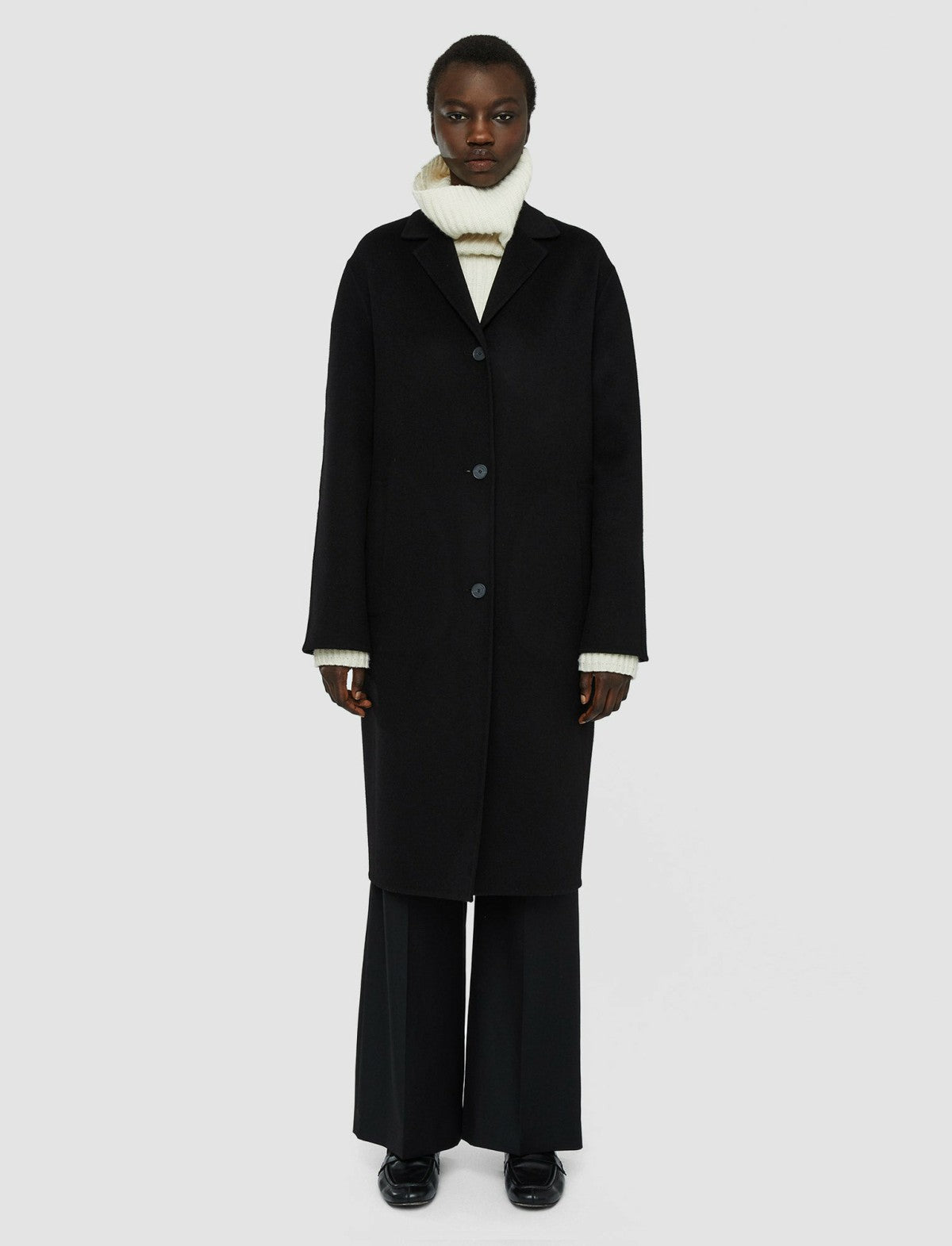JOSEPH Fashion Women Double Face Cashmere Caia Coat Black