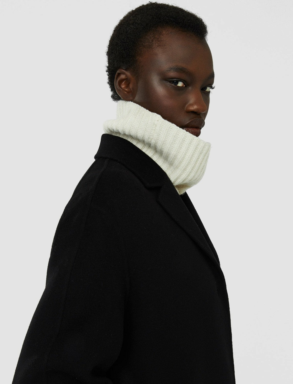 JOSEPH Fashion Women Double Face Cashmere Caia Coat Black