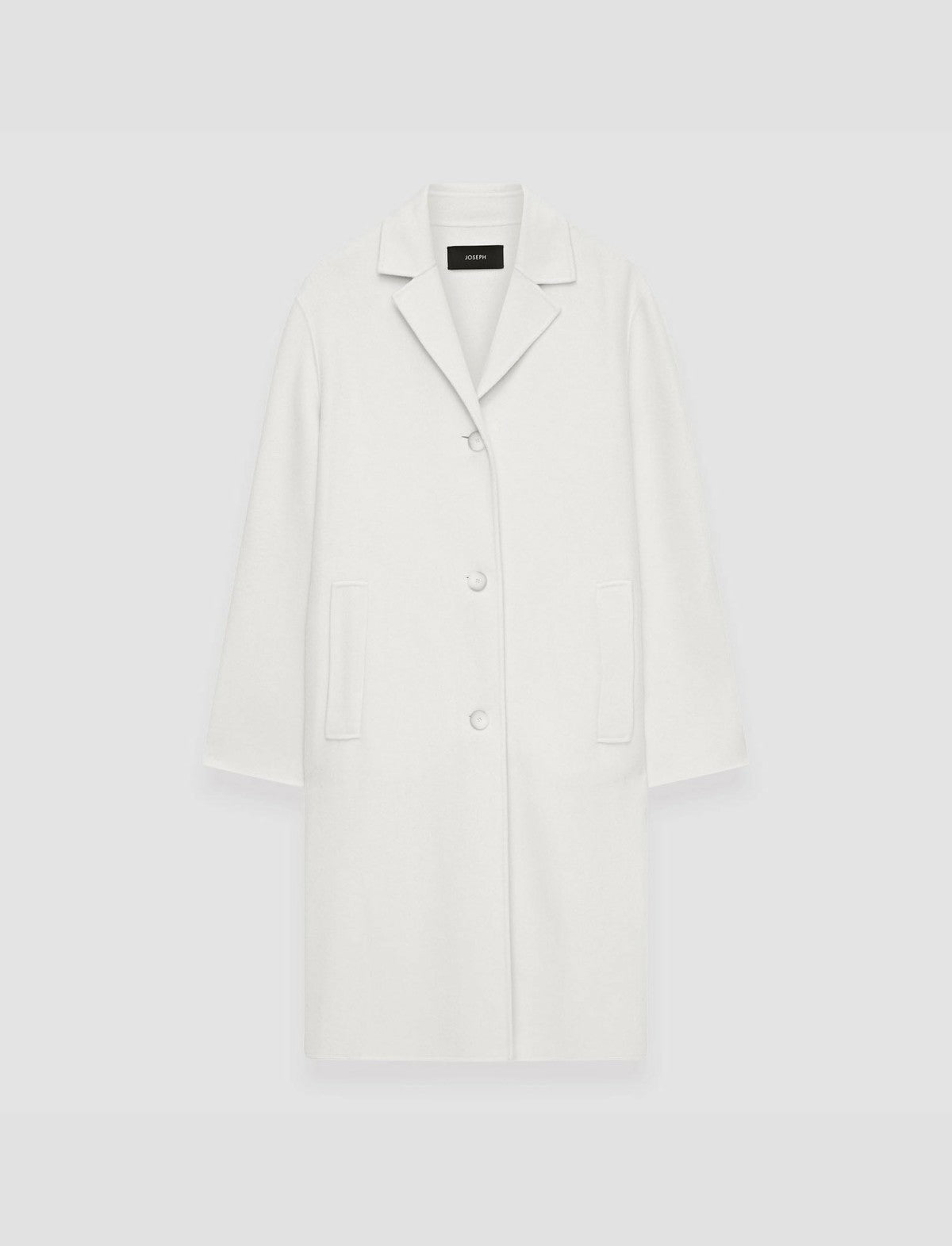 JOSEPH Fashion Women Double Face Cashmere Caia Coat Ivory