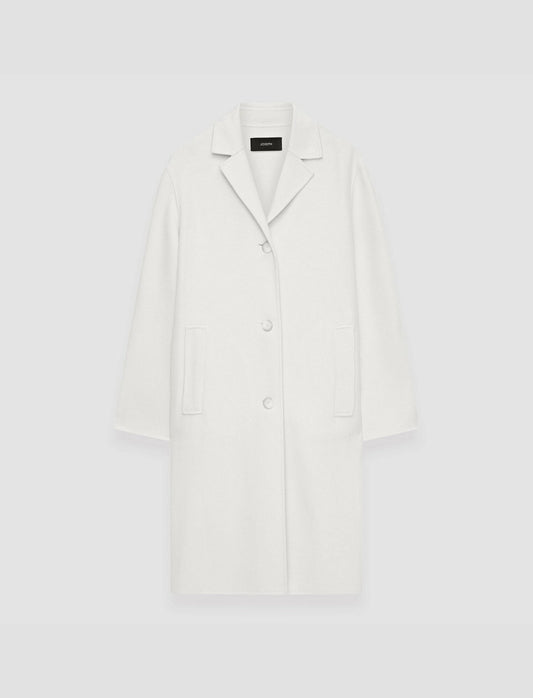 JOSEPH Fashion Women Double Face Cashmere Caia Coat Ivory