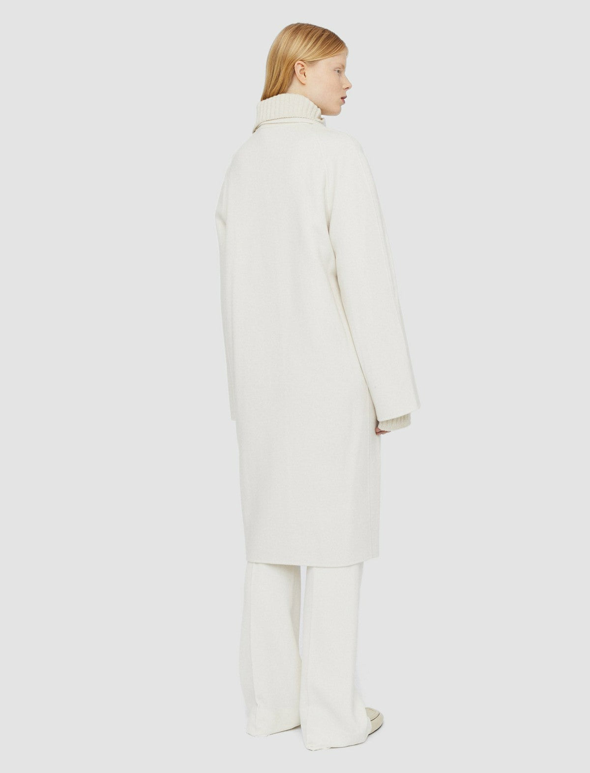 JOSEPH Fashion Women Double Face Cashmere Caia Coat Ivory