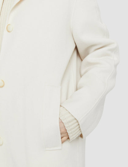 JOSEPH Fashion Women Double Face Cashmere Caia Coat Ivory