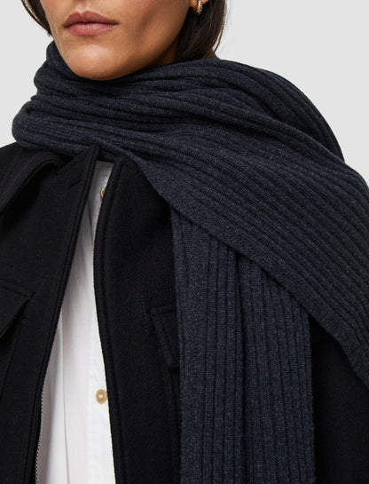 JOSEPH Fashion Women Soft Wool Scarf Dark Grey
