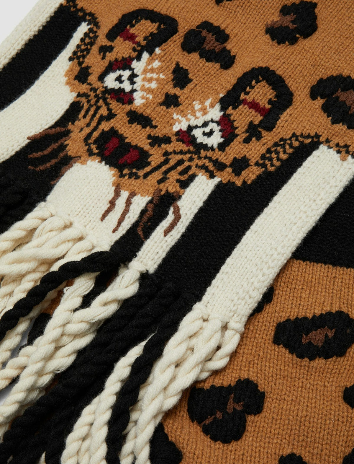 JOSEPH Fashion Women Leopard Knit Scarf Camel Combo