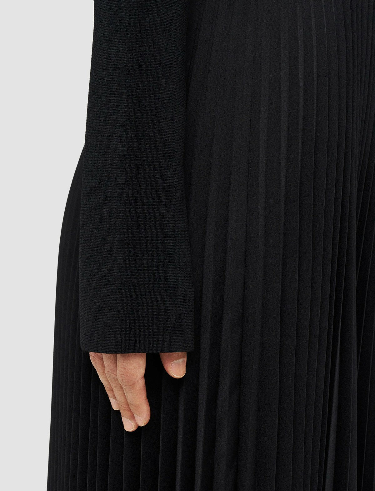 JOSEPH Fashion Women Knit Weave Plissé Deron Dress Black