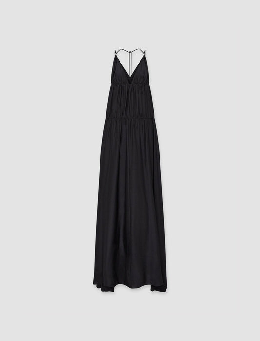 JOSEPH Fashion Women Silk Habotai Darnley Dress Black