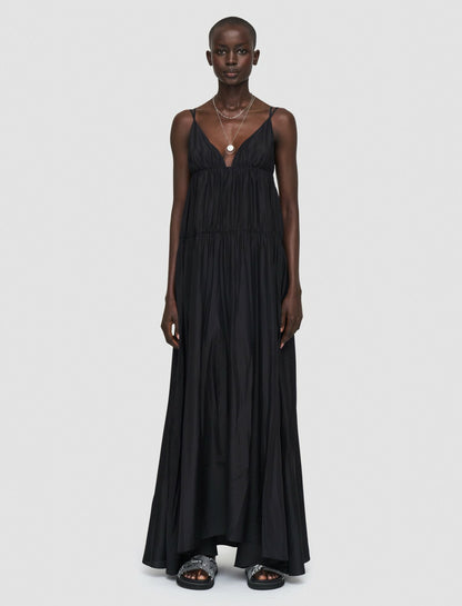 JOSEPH Fashion Women Silk Habotai Darnley Dress Black