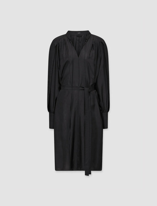 JOSEPH Fashion Women Silk Habotai Dewar Dress Black