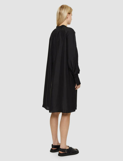 JOSEPH Fashion Women Silk Habotai Dewar Dress Black
