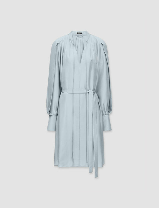 JOSEPH Fashion Women Silk Habotai Dewar Dress Dusty Blue