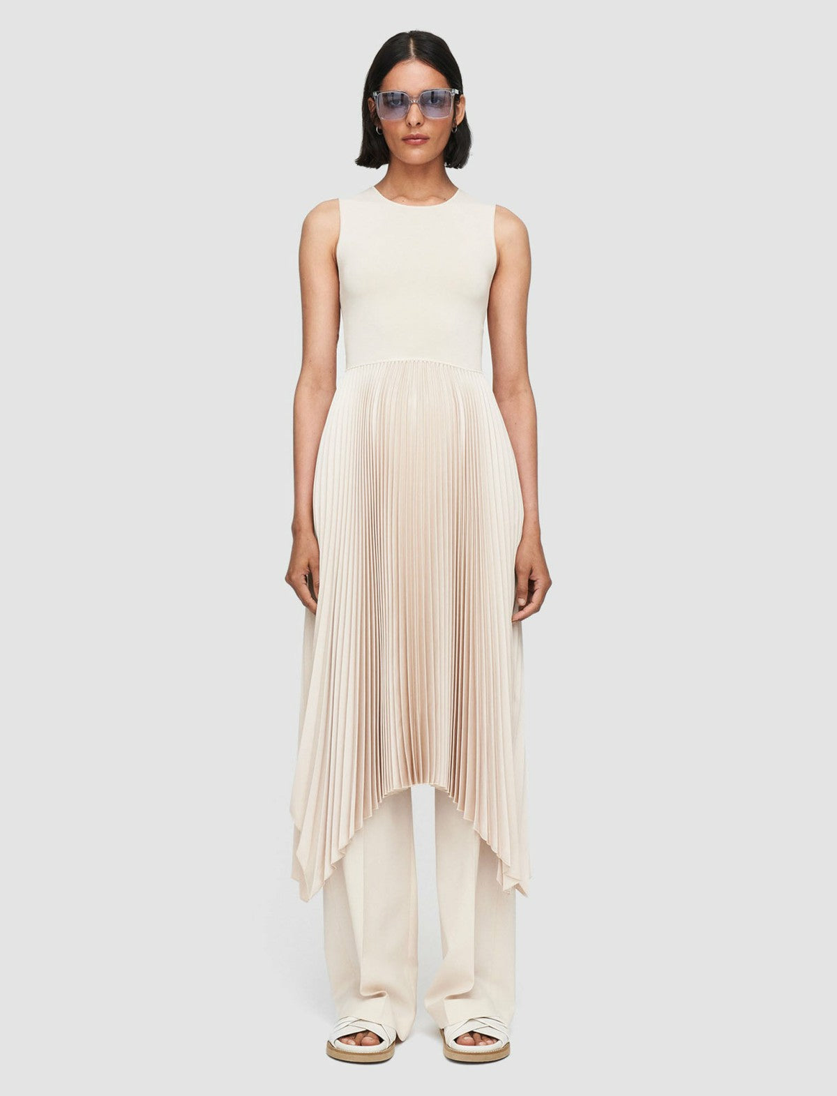 JOSEPH Fashion Women Knit Weave Plissé Dera Dress Maplewood