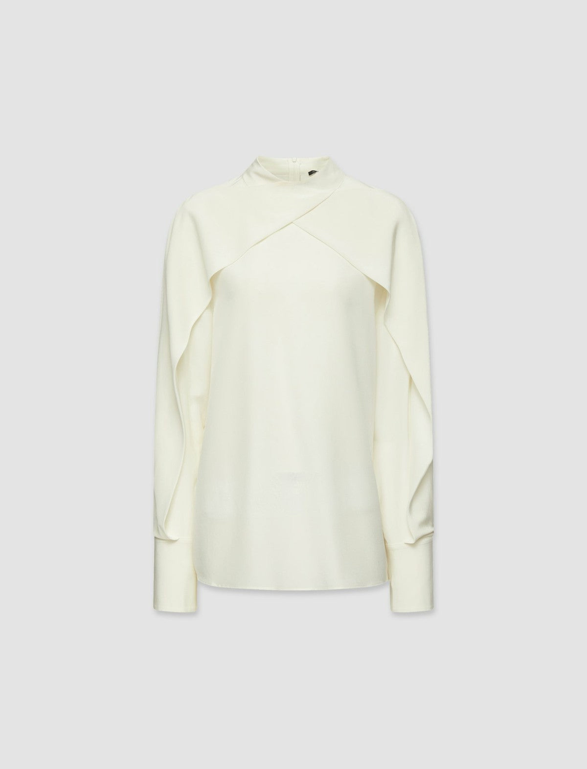 JOSEPH Fashion Women Bailie Silk Crepe de Chine Blouse Ivory