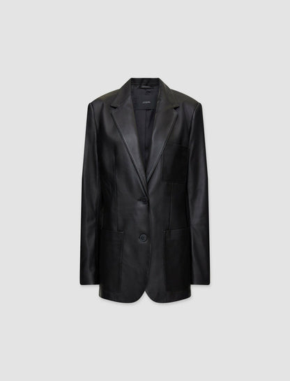 JOSEPH Fashion Women Nappa Leather Jacques Jacket Black